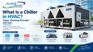Read more about the article What Is a Chiller in HVAC? Types, Working Principle and Uses